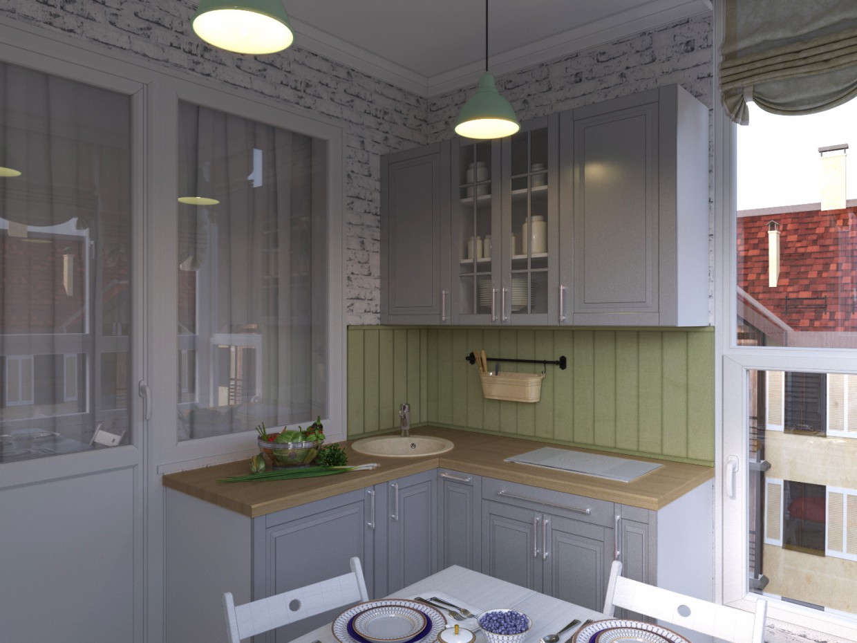 Кухня Кухня в 3d max corona render изображение