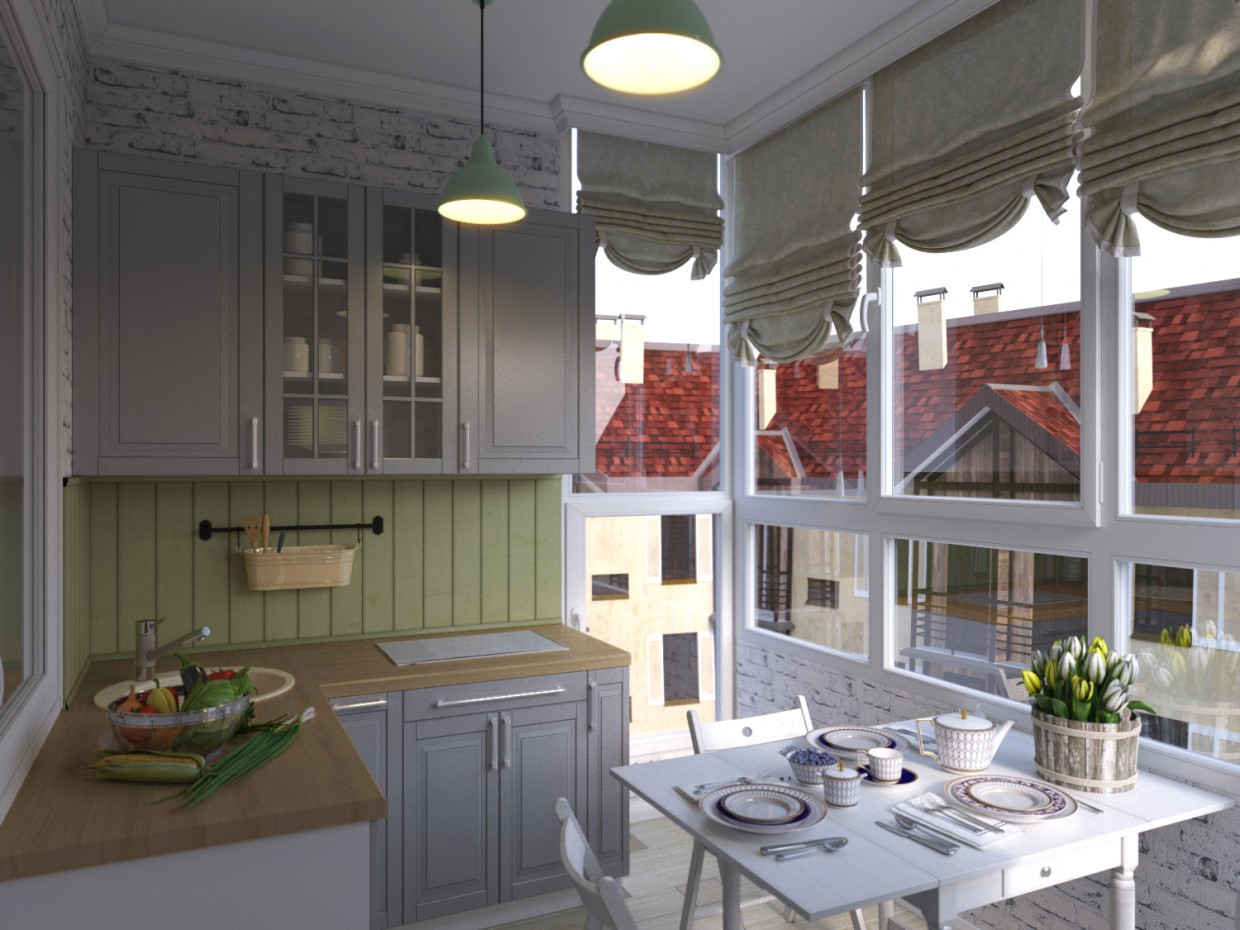 Кухня Кухня в 3d max corona render изображение