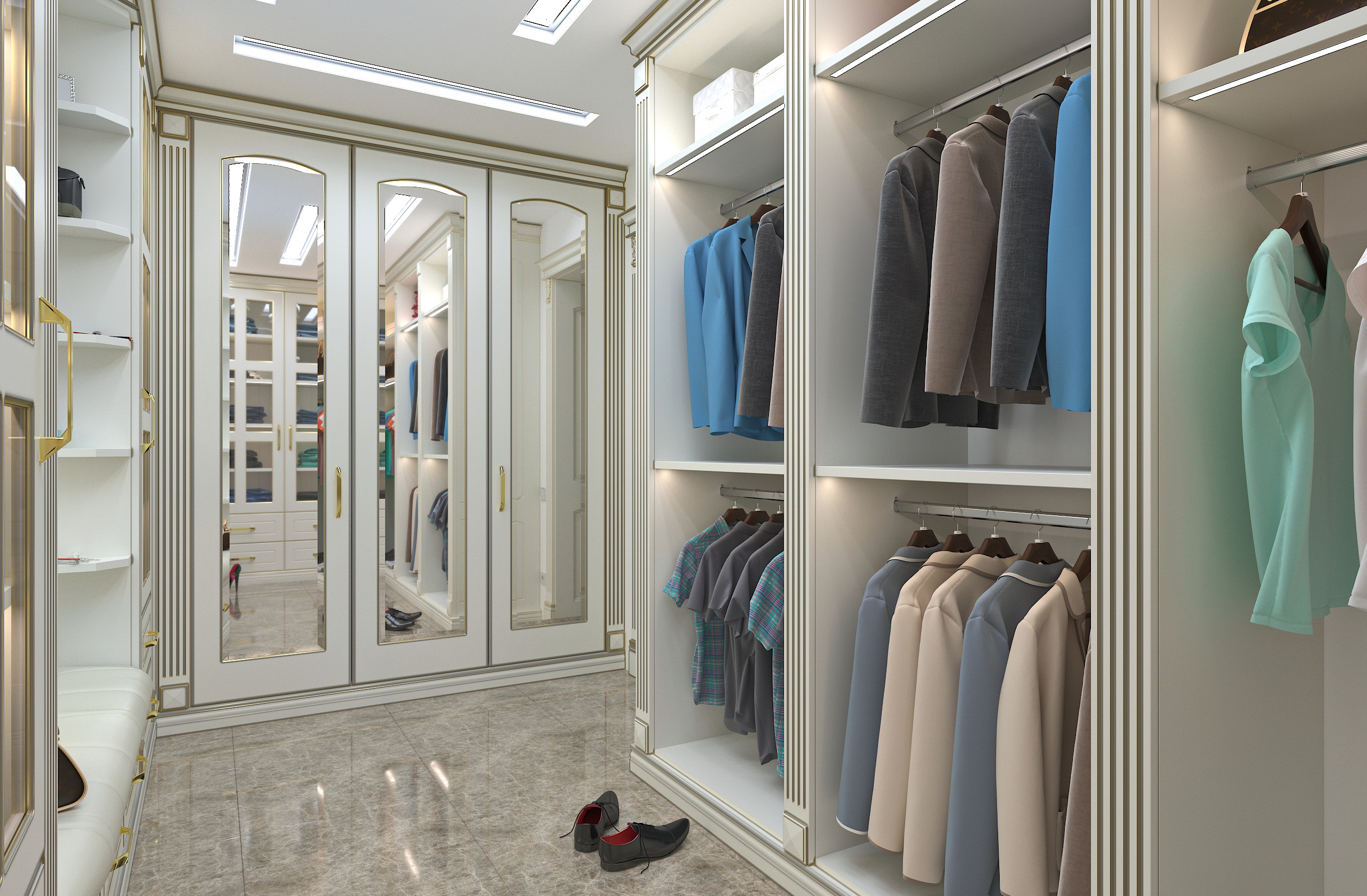 Cloakroom in a classic style in SolidWorks vray 3.0 image