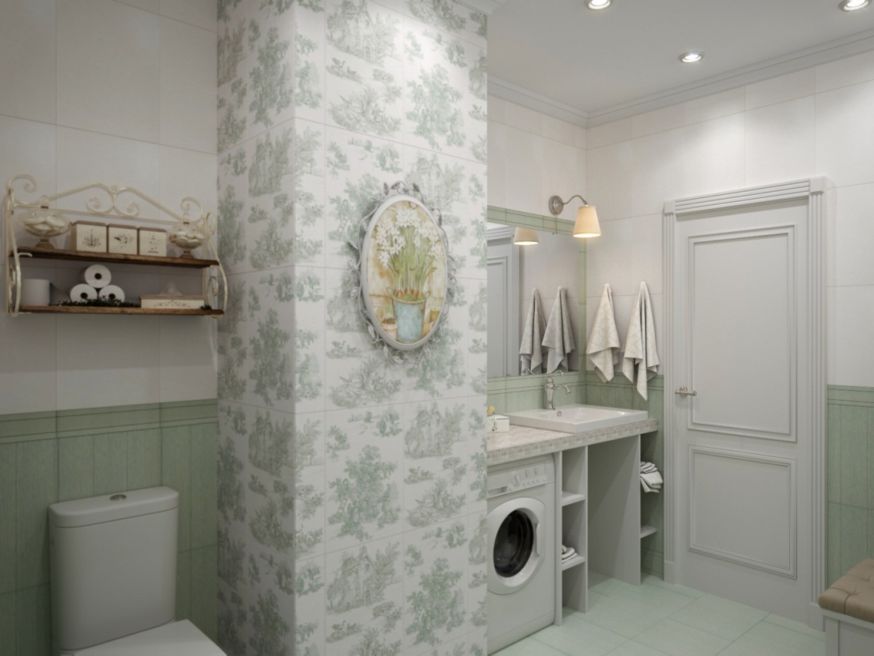 बाथरूम 3d max corona render में प्रस्तुत छवि