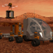 veicolo su Marte in Cinema 4d maxwell render immagine