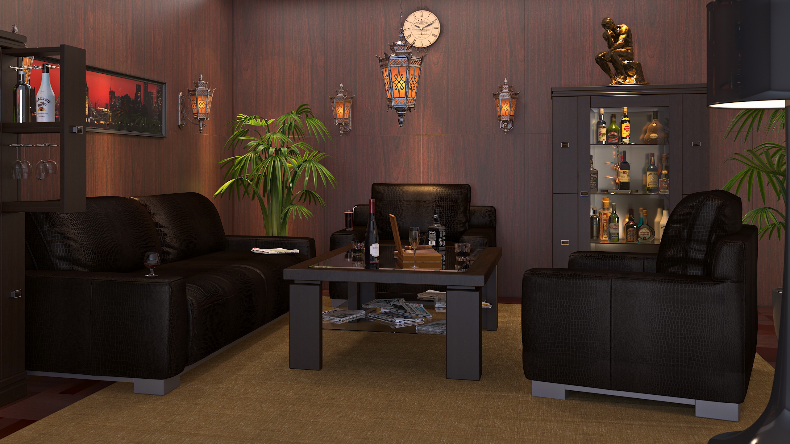 cigar room in SolidWorks vray 3.0 immagine