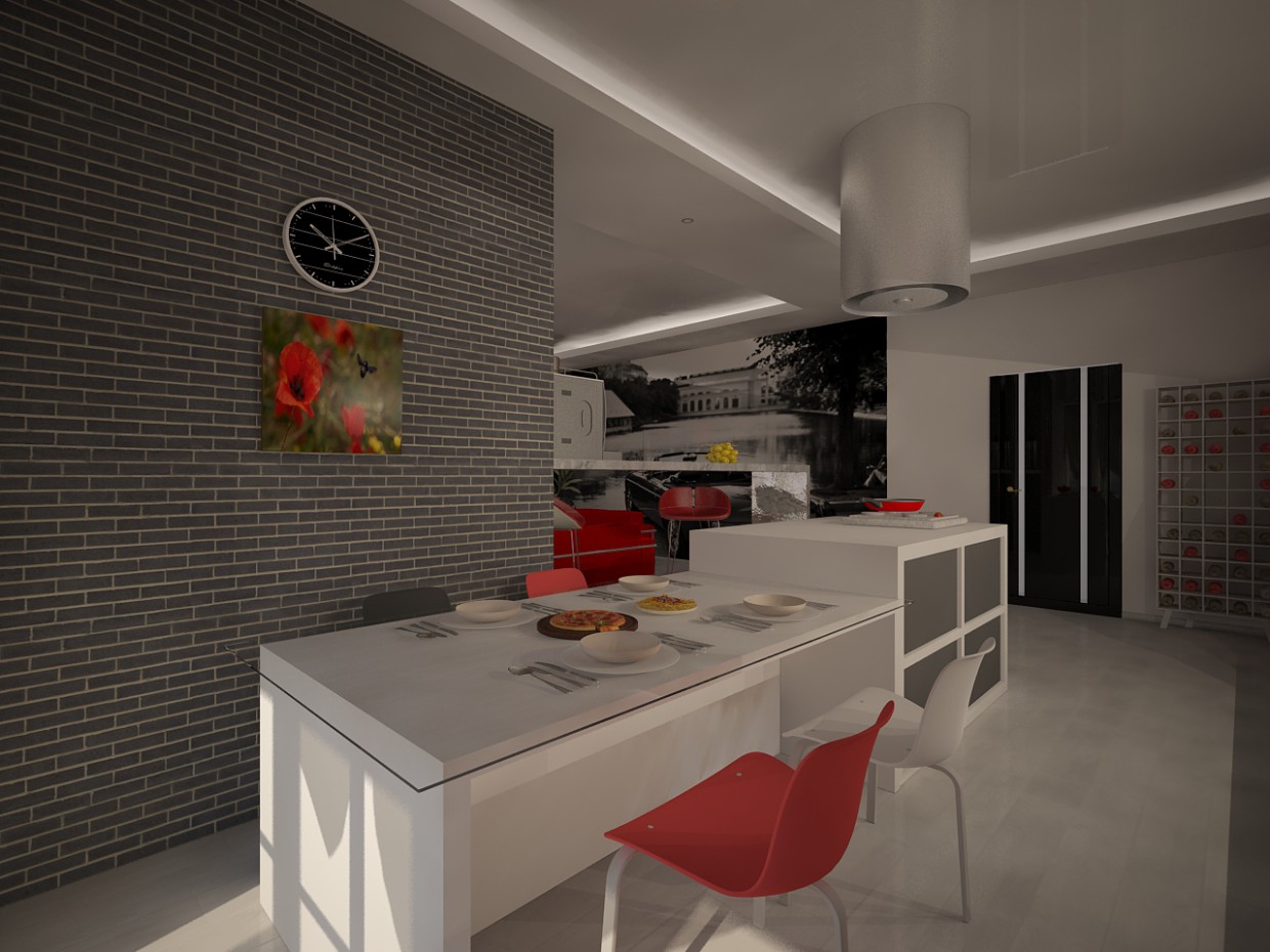 Кухня Кухня в 3d max vray изображение