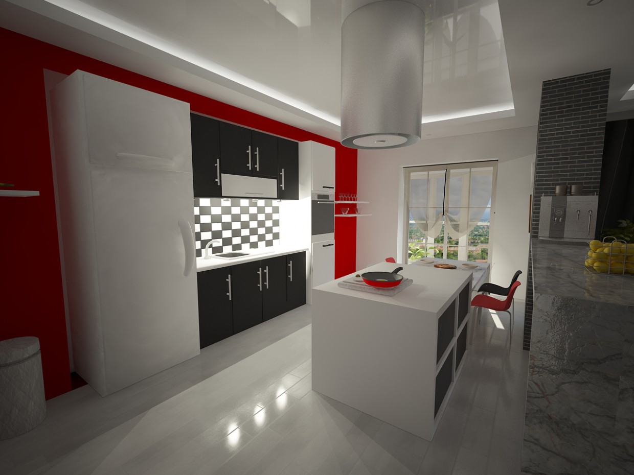 Кухня Кухня в 3d max vray изображение