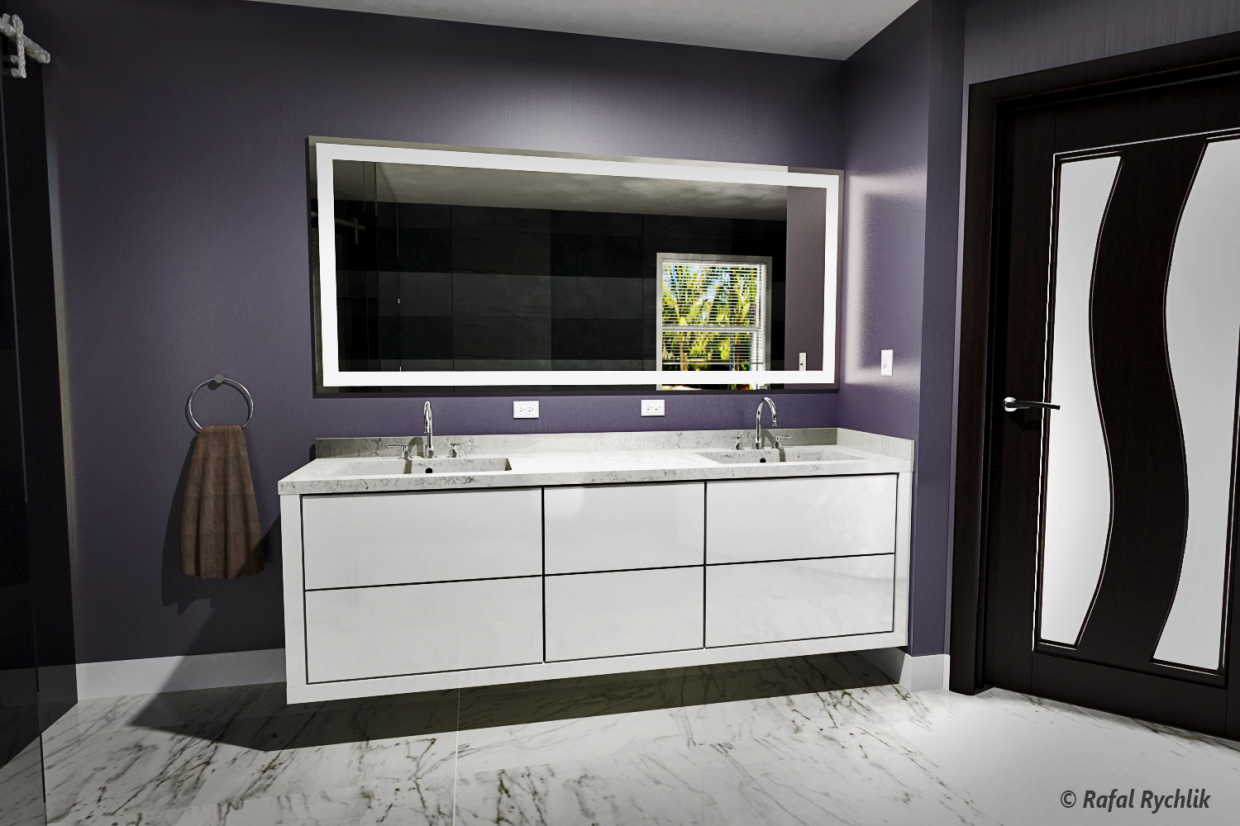 Bathroom in 3d max mental ray image
