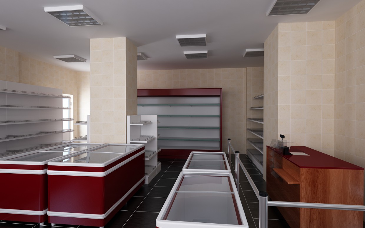 Магазин Магазин в 3d max vray зображення