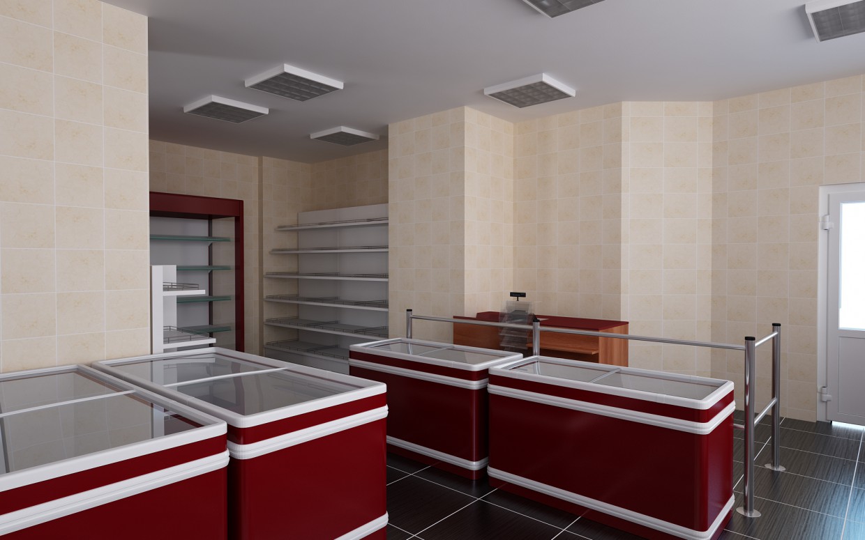 Магазин Магазин в 3d max vray зображення