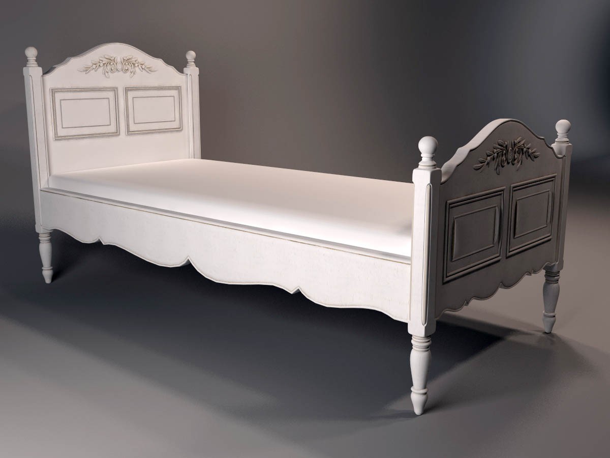 Letto in 3d max vray immagine