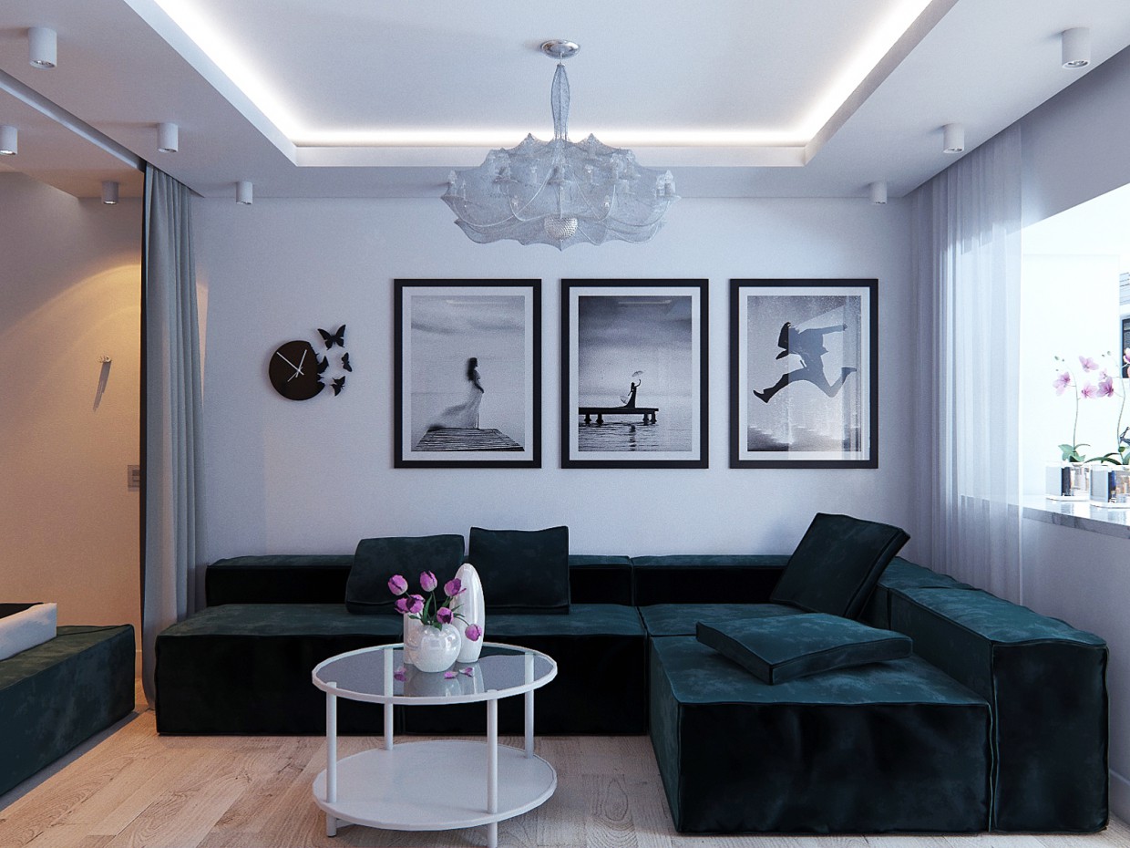 Інтер'єр для молодої сім'ї Інтер'єр для молодої сім'ї в 3d max corona render зображення