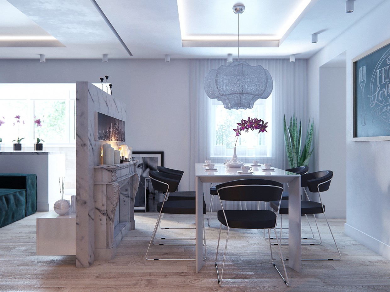 Інтер'єр для молодої сім'ї Інтер'єр для молодої сім'ї в 3d max corona render зображення