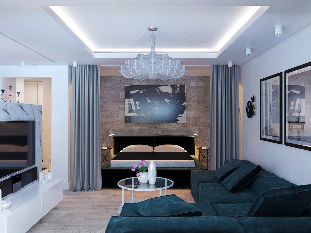 Інтер'єр для молодої сім'ї Інтер'єр для молодої сім'ї в 3d max corona render зображення