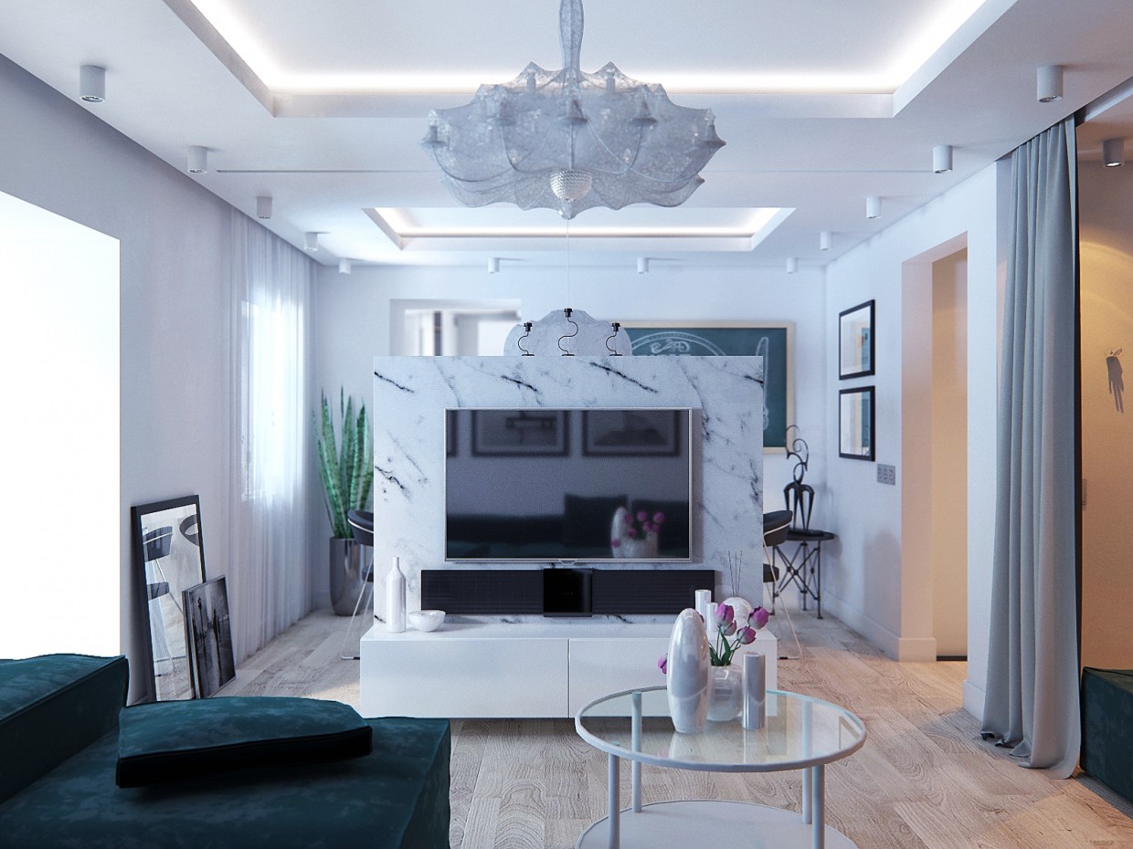 Інтер'єр для молодої сім'ї Інтер'єр для молодої сім'ї в 3d max corona render зображення