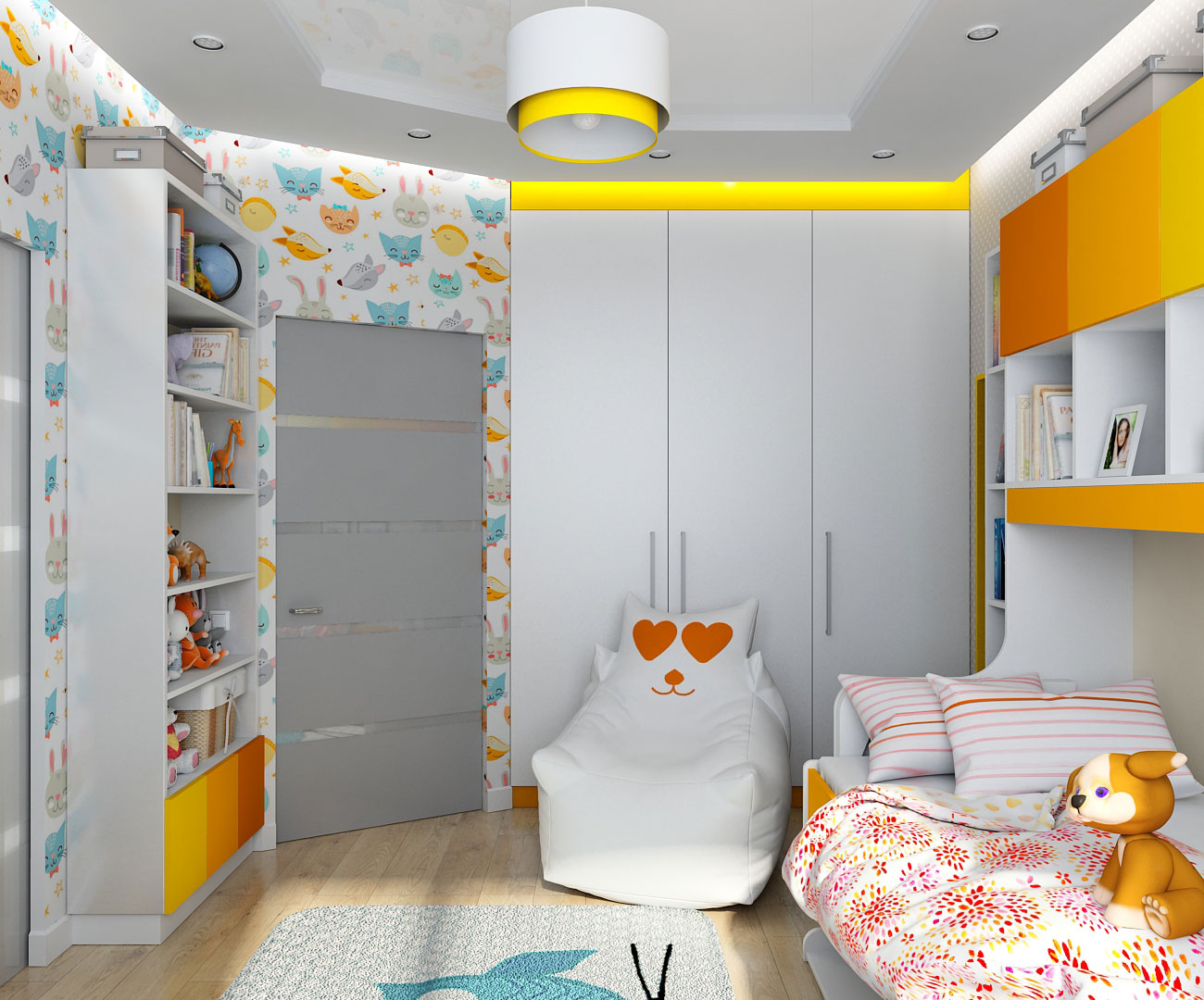 Дизайн інтер'єру дитячої для маленької дівчинки в Чернігові в 3d max vray 1.5 зображення
