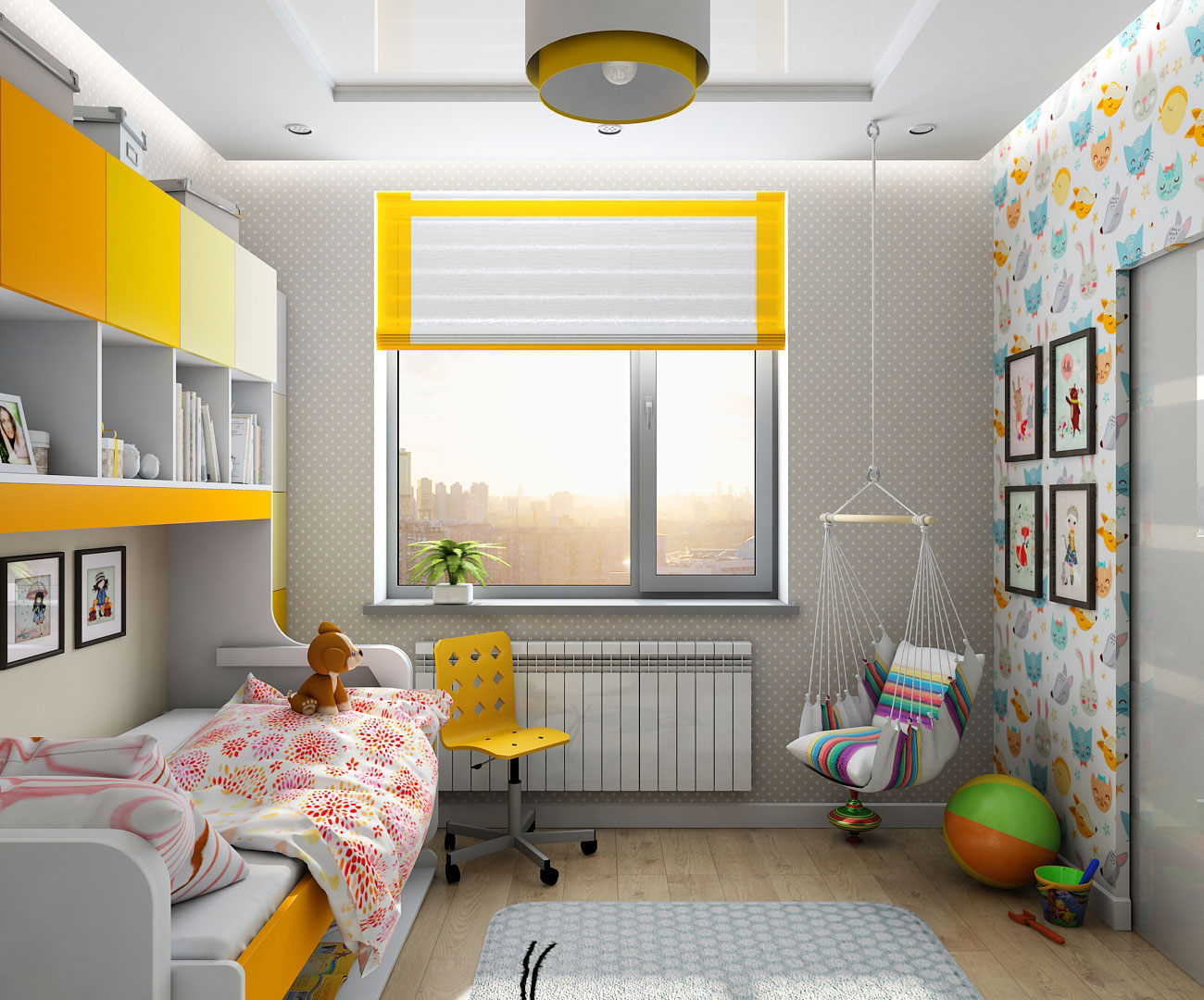 design de interiores para menina das crianças em Chernigov em 3d max vray 1.5 imagem
