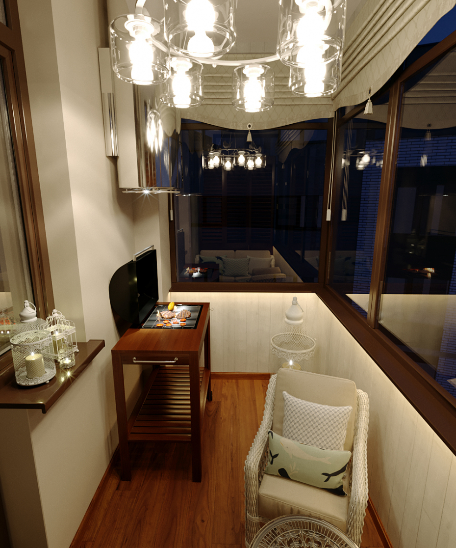 Design d'intérieur de balcon dans 3d max corona render image