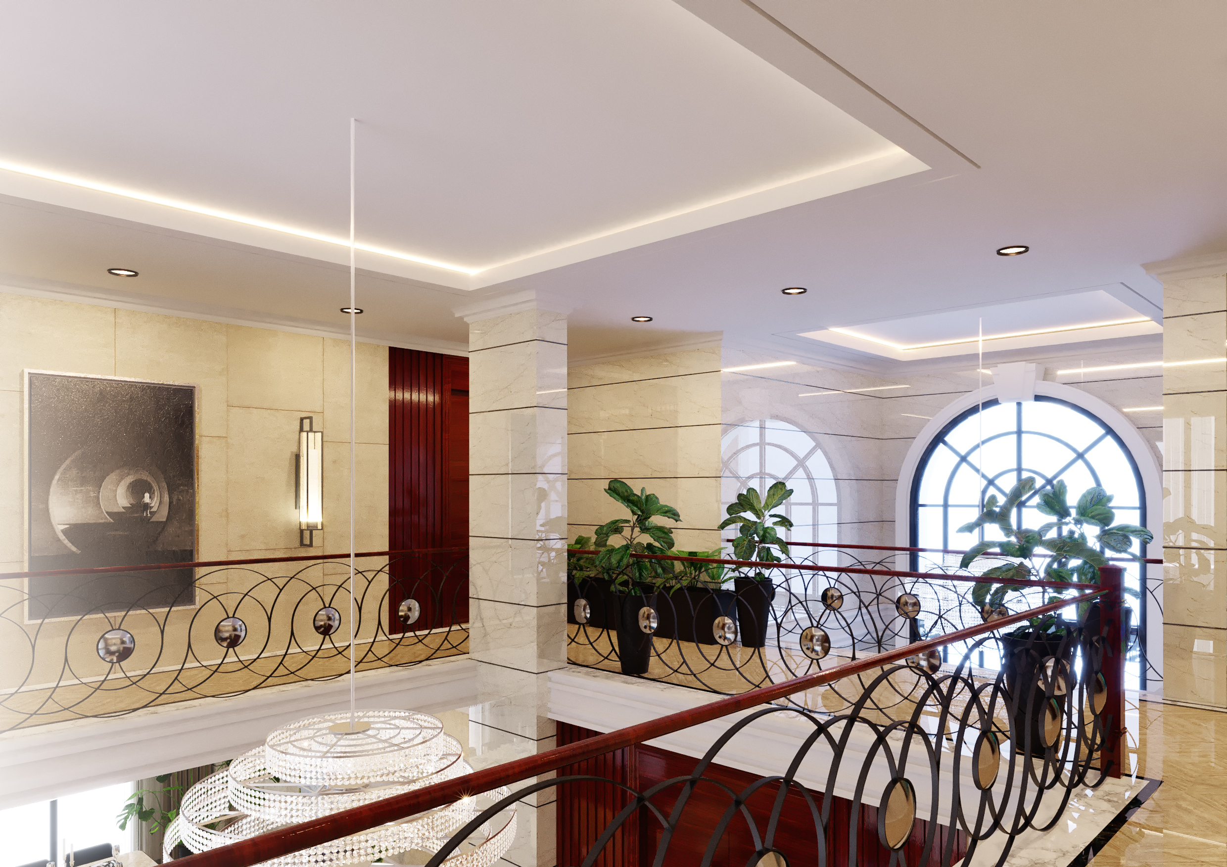 Villa Wohnzimmer in 3d max corona render Bild