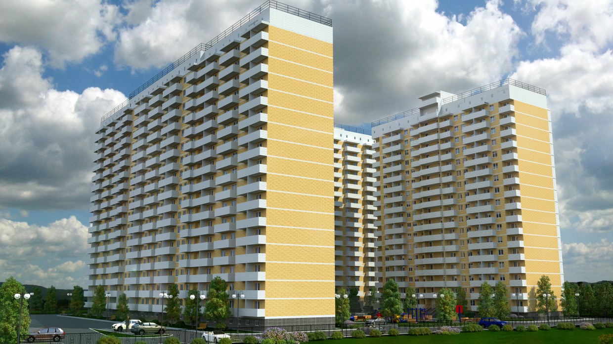 Residential Complex in 3d max vray image