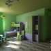 एक बच्चे के कमरे का दृश्य 3d max vray में प्रस्तुत छवि