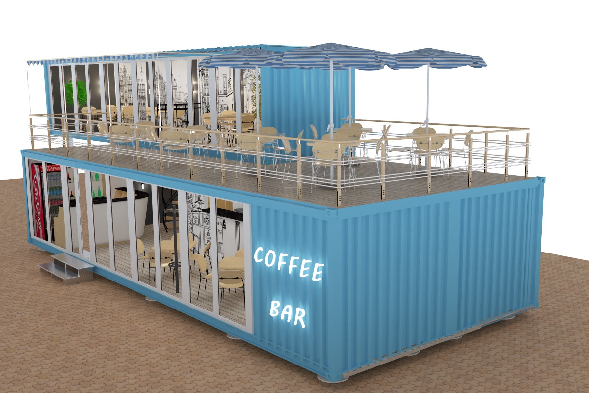 Cafe Cafe in 3d max vray image