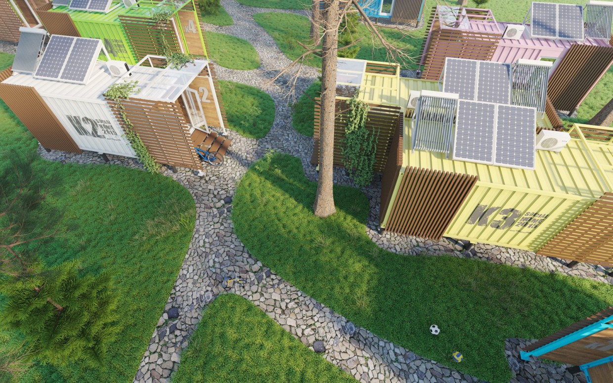 Будинку контейнер. Будинку контейнер. в 3d max corona render зображення