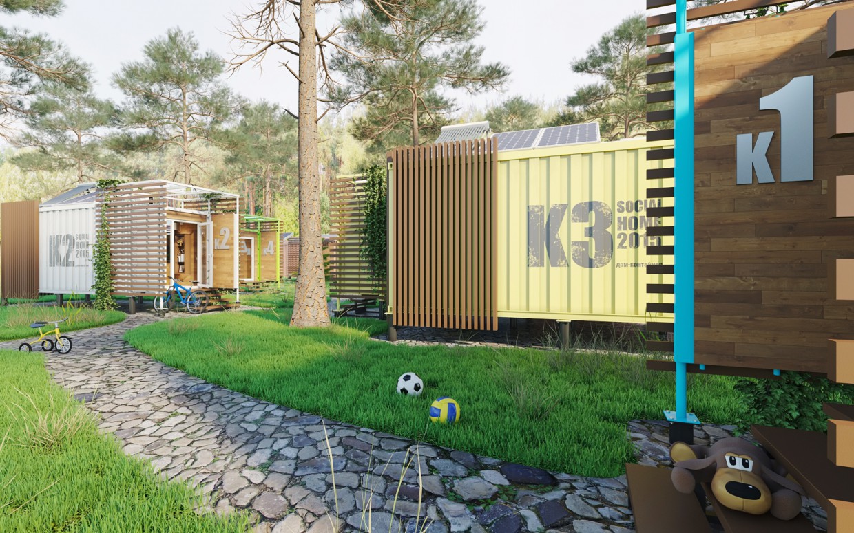 Будинку контейнер. Будинку контейнер. в 3d max corona render зображення