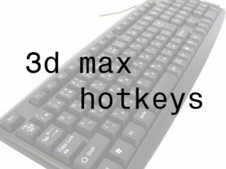 Горячие клавиши в 3d max