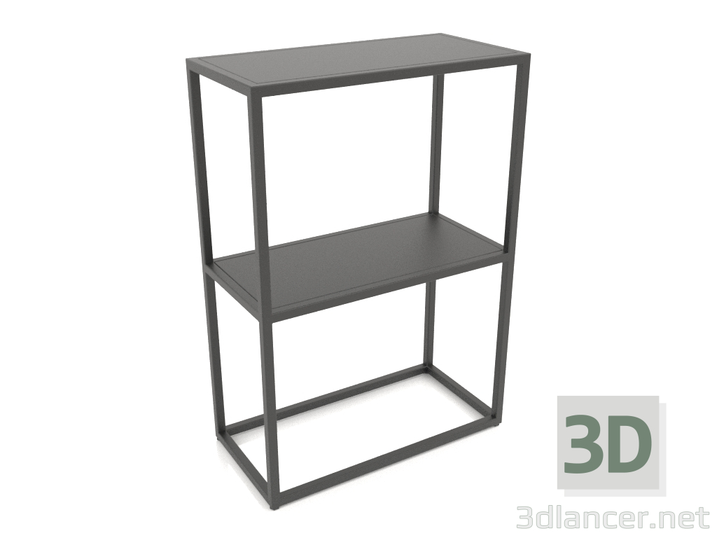 modèle 3D Etagère console rectangulaire (MÉTAL, 60x30x86, 2 étagères) - preview