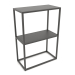 modello 3D Console rack rettangolare (METALLO, 60x30x86, 2 ripiani) - anteprima