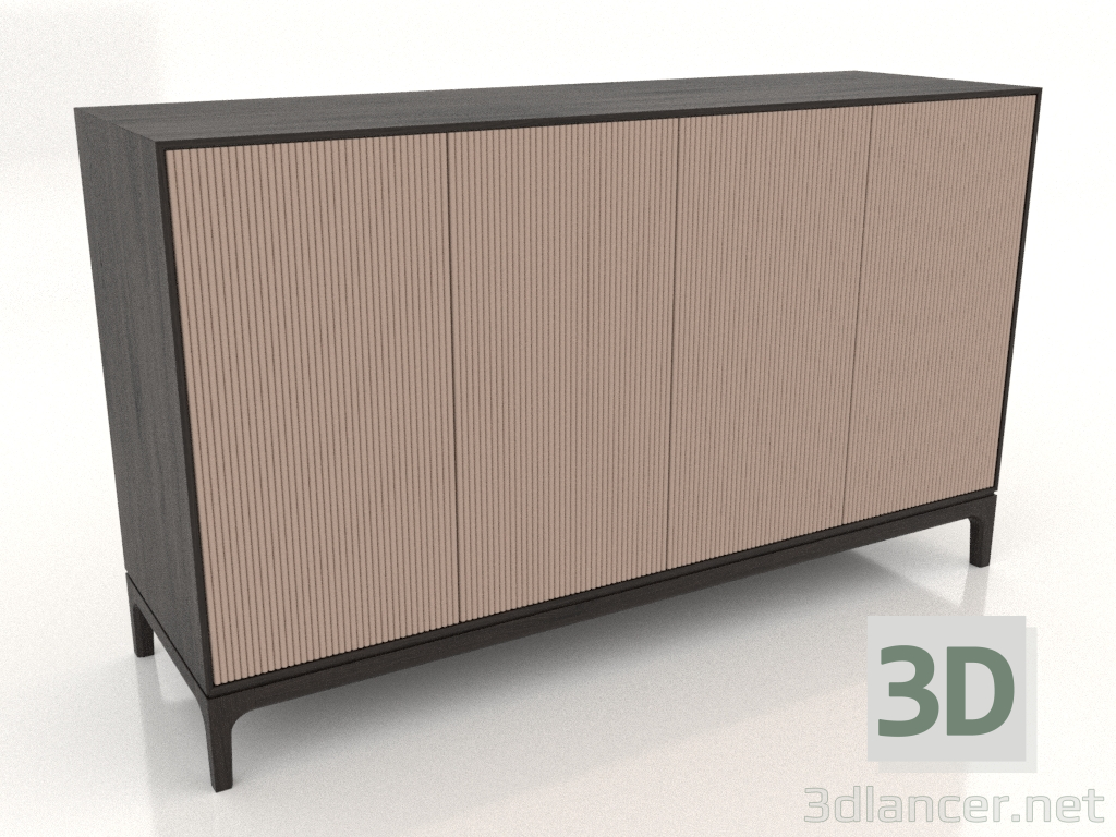 3d model Mueble de TV FARGO con frontales fresados 1600x500x950 mm (beige, roble wengué, opción 3) - vista previa 3d model Mueble de TV FARGO con frontales fresados 1600x500x950 mm (beige, roble wengué, opción 3) - vista previa