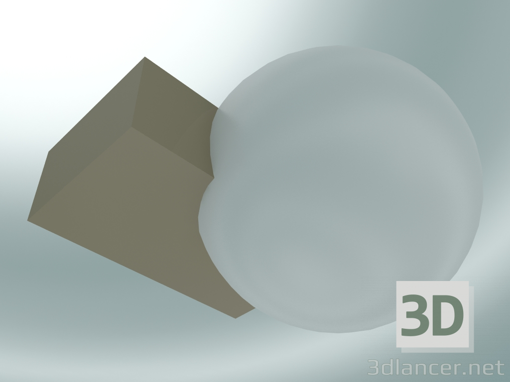 3D Modell Wandleuchte Journey (SHY2, 26x18cm, H 24cm, Messing lackiert) - Vorschau