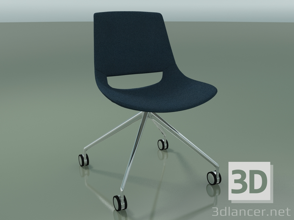 modèle 3D Chaise 1216 (4 roulettes, passage supérieur fixe, revêtement en tissu, CRO) - preview