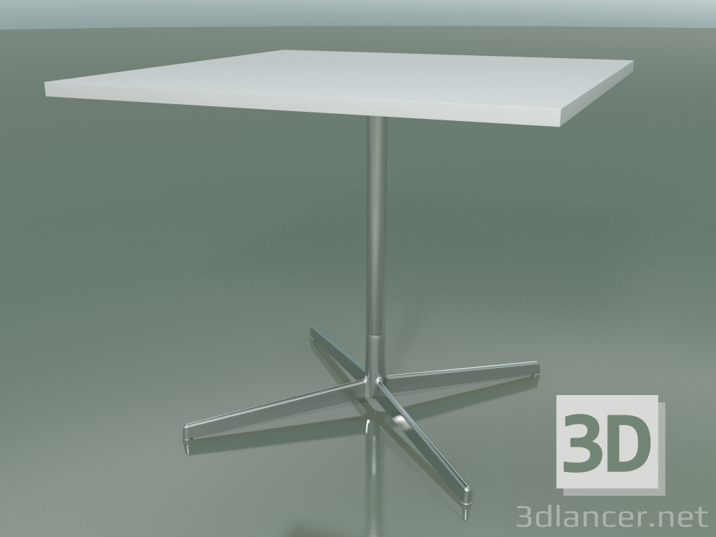 modello 3D Tavolo quadrato 5511, 5531 (H 74 - 89x89 cm, Bianco, LU1) - anteprima