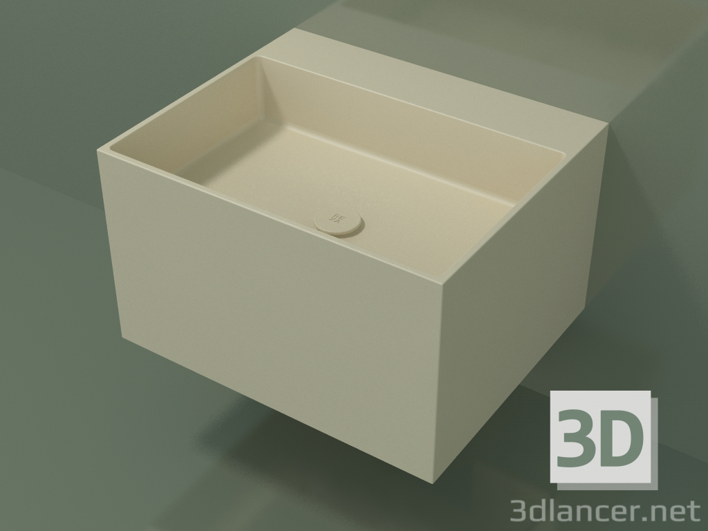 modello 3D Lavabo sospeso (02UN32302, Bone C39, L 60, P 50, H 36 cm) - anteprima