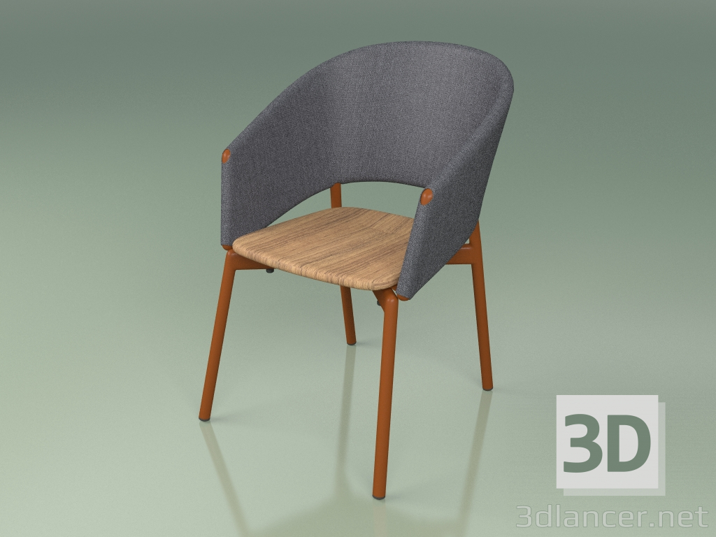 modello 3D Sedia comfort 022 (metallo ruggine, grigio) - anteprima