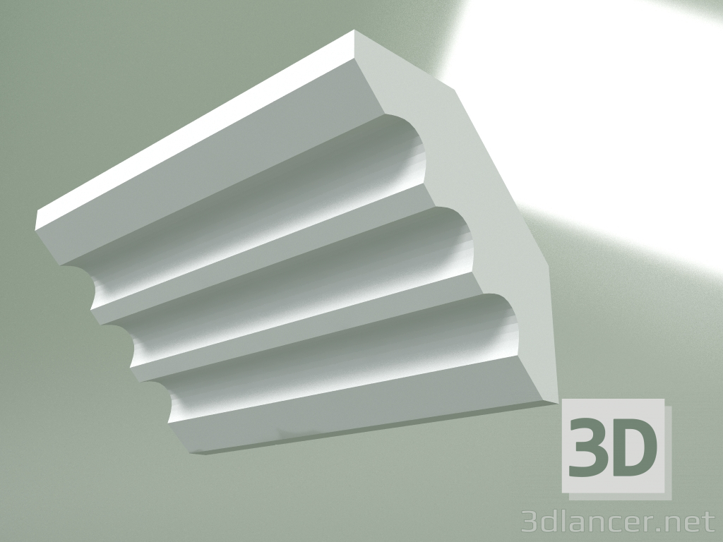 modèle 3D Corniche en plâtre (socle de plafond) KT302 - preview