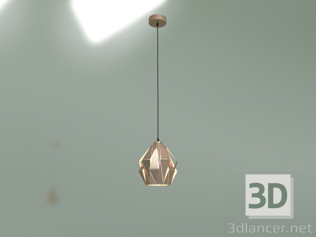 3d model Pendant lamp 50137-1 (gold) - preview
