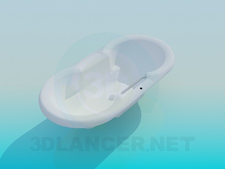 3d модель Ванна з поручнем – превью 3d модель Ванна з поручнем – превью