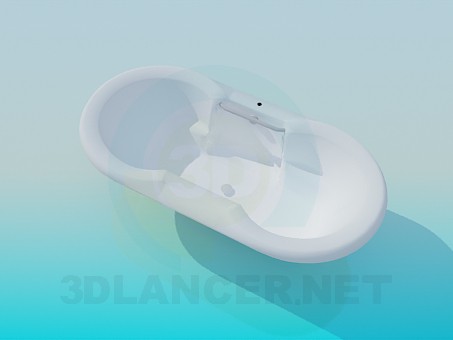 3d модель Ванна з поручнем – превью 3d модель Ванна з поручнем – превью