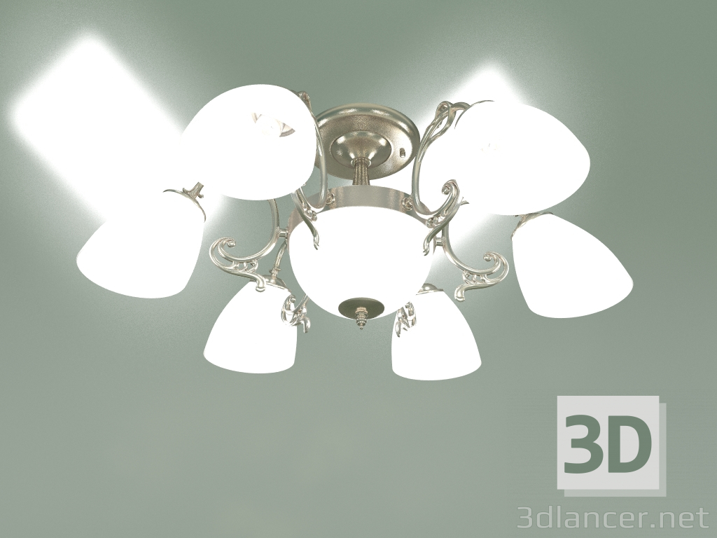 modello 3D Lampadario a soffitto 22010-6+2 (bronzo antico) - anteprima