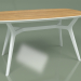 modello 3D Tavolo da pranzo Johann Oak (bianco, 1400x800) - anteprima