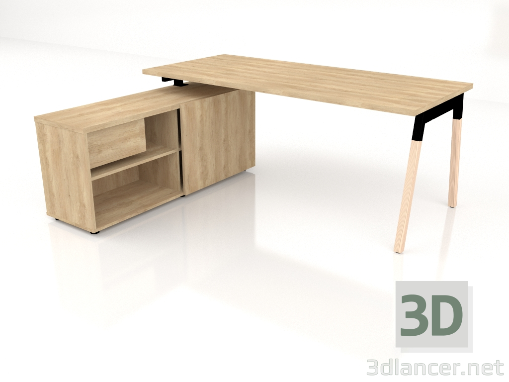 modèle 3D Table de travail Ogi W BOW21 (1802x1600) - preview