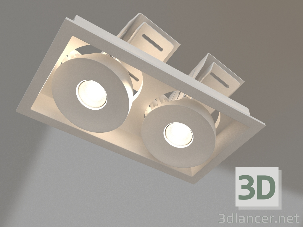 3d model Lámpara CL-SIMPLE-S148x80-2x9W Día4000 (WH, 45 grados) - vista previa