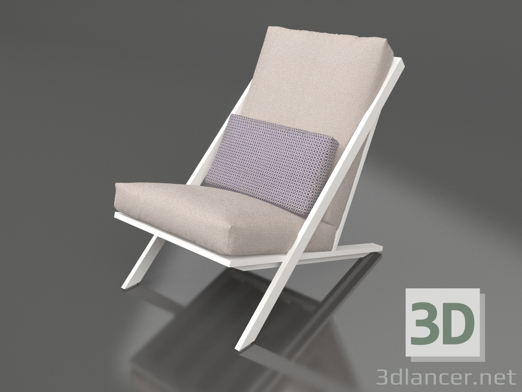 Modelo 3d Poltrona para relaxar (branca) - preview