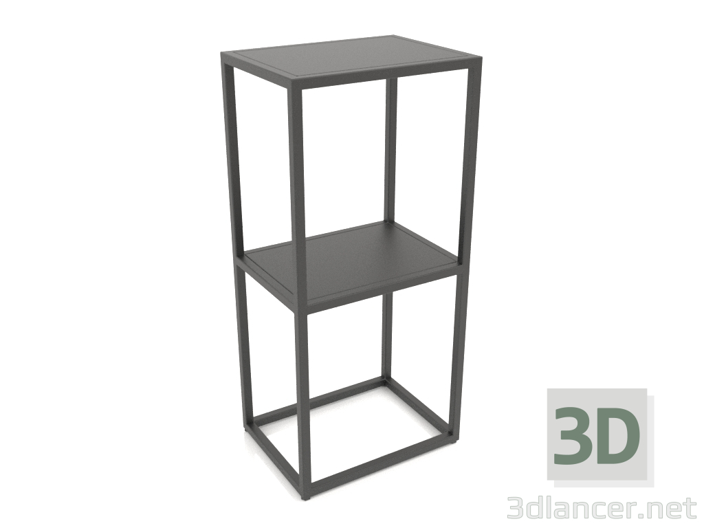 modello 3D Portaconsolle rettangolare (METALLO, 40x30x86, 2 ripiani) - anteprima