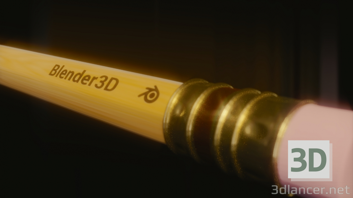 3d model Pencil blender - preview