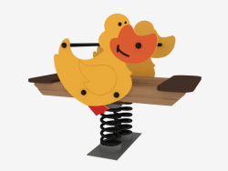 Cadeira de balanço do parque infantil para as crianças pato (6134)