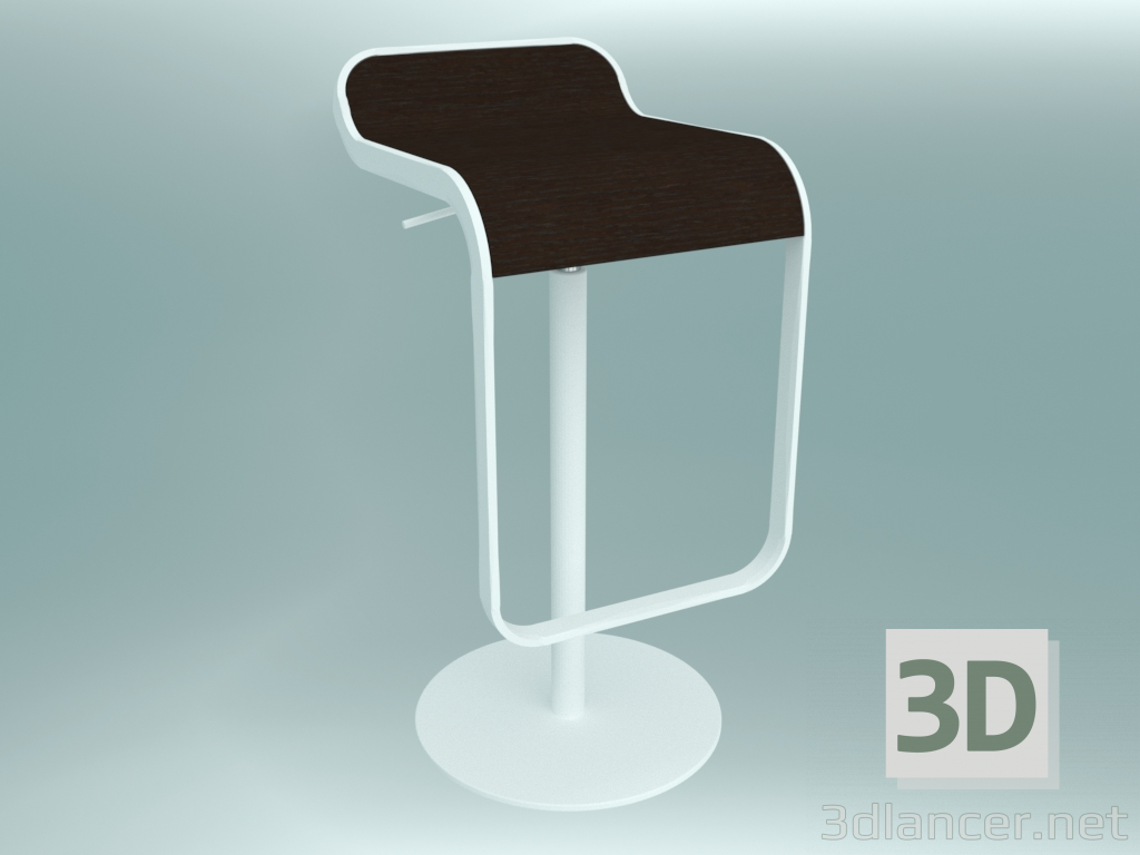 3D modeli Kendinden ayarlamalı tabure LEM (S83 H66-79 ahşap) - önizleme
