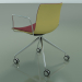 3d model Chair 2057 (4 castors, with armrests, LU1, with front trim, polypropylene PO00415) - preview