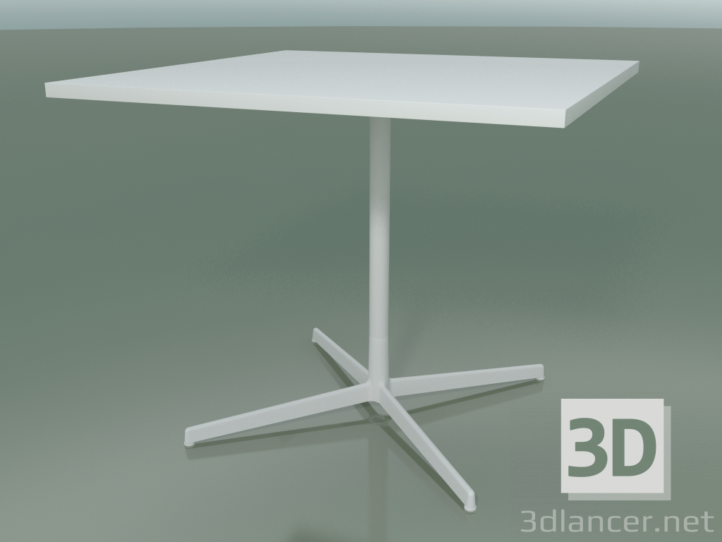modello 3D Tavolo quadrato 5511, 5531 (H 74 - 89x89 cm, Bianco, V12) - anteprima