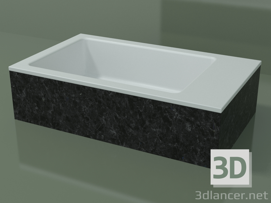 3d model Countertop washbasin (01R131102, Nero Assoluto M03, L 60, P 36, H 16 cm) - preview